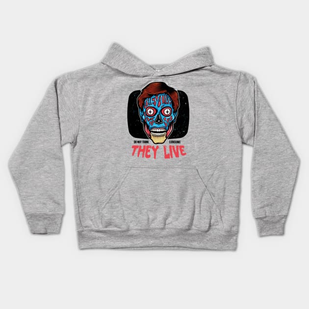 they live - obey Kids Hoodie by Playground